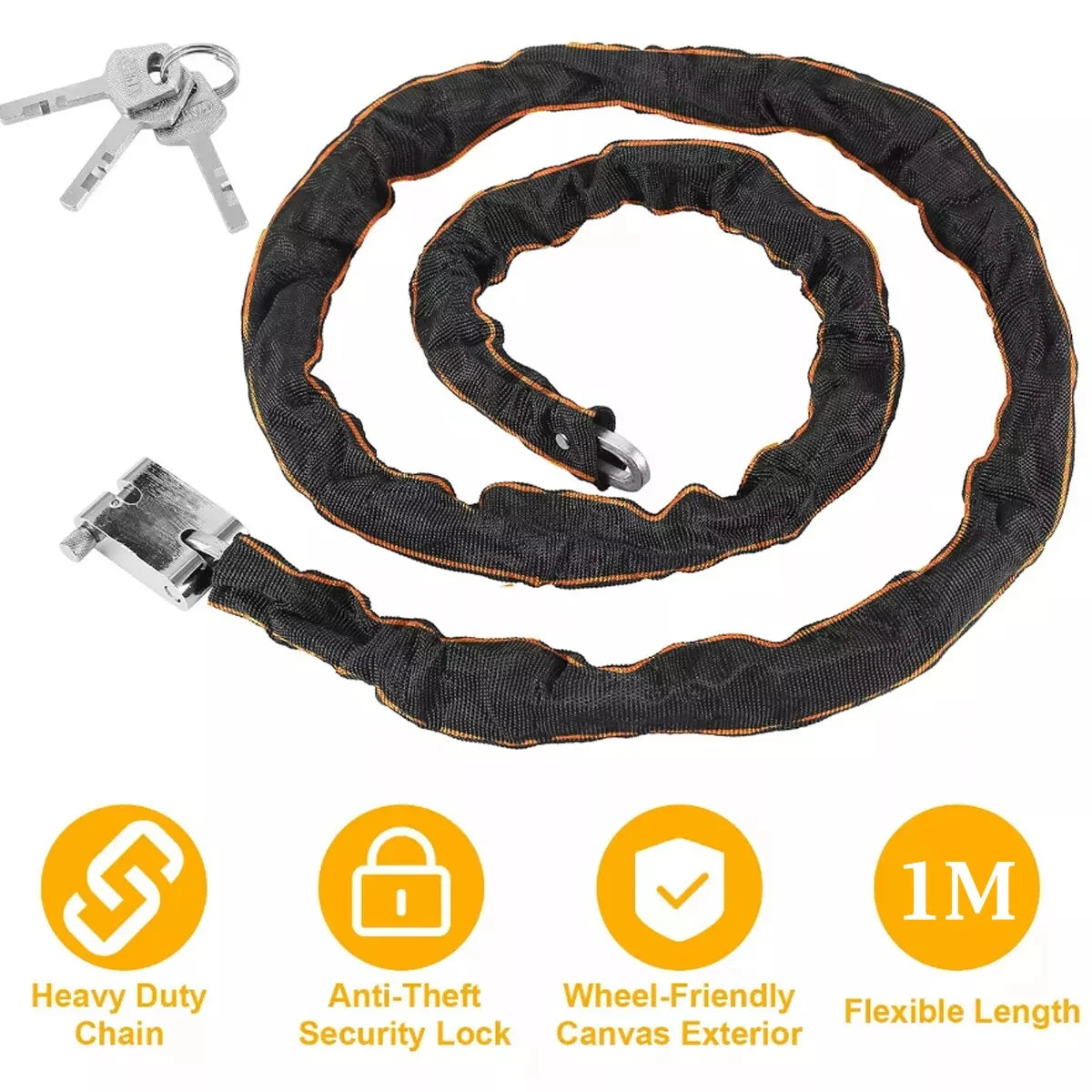 Bicycle Anti-theft Chain Padlock