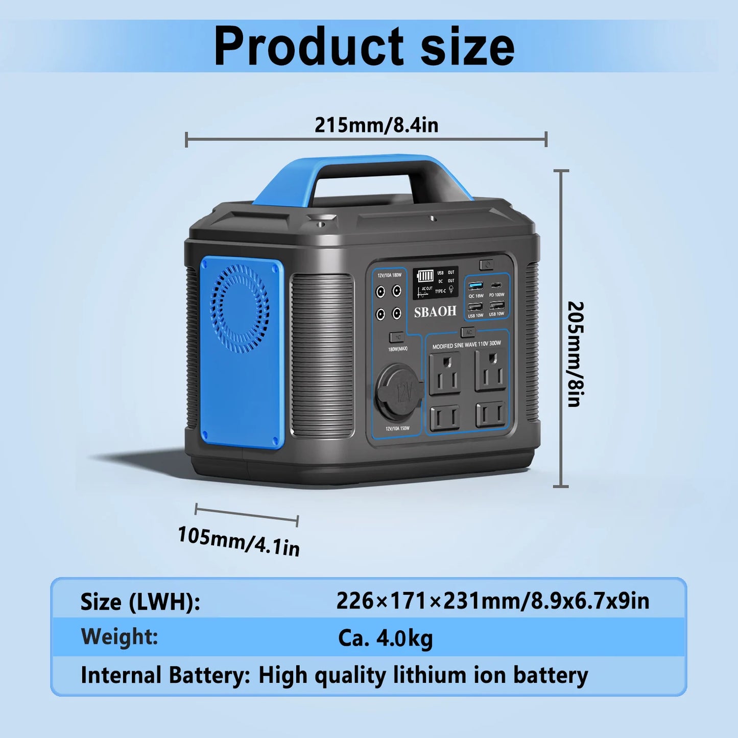 Multi Portable Power Station With Light