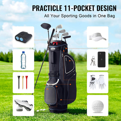 Golf Cart Bag with 14 Way Organizer Divider