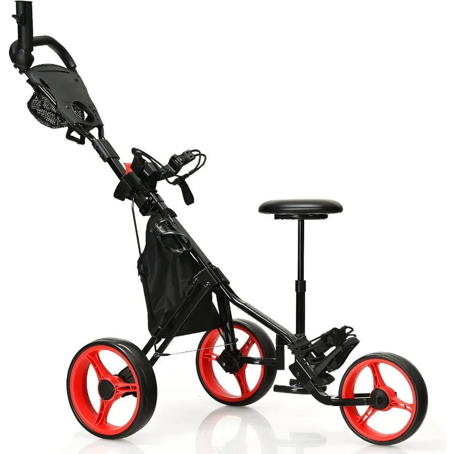 Foldable 3 Wheel Golf Caddy Cart