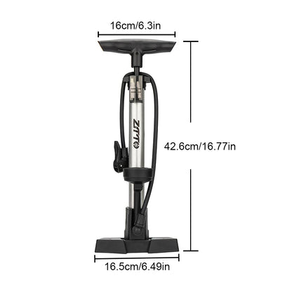 Bicycle Floor Tire Pump with Pressure Gauge