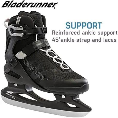 Mens Black and Gray Ice Skates