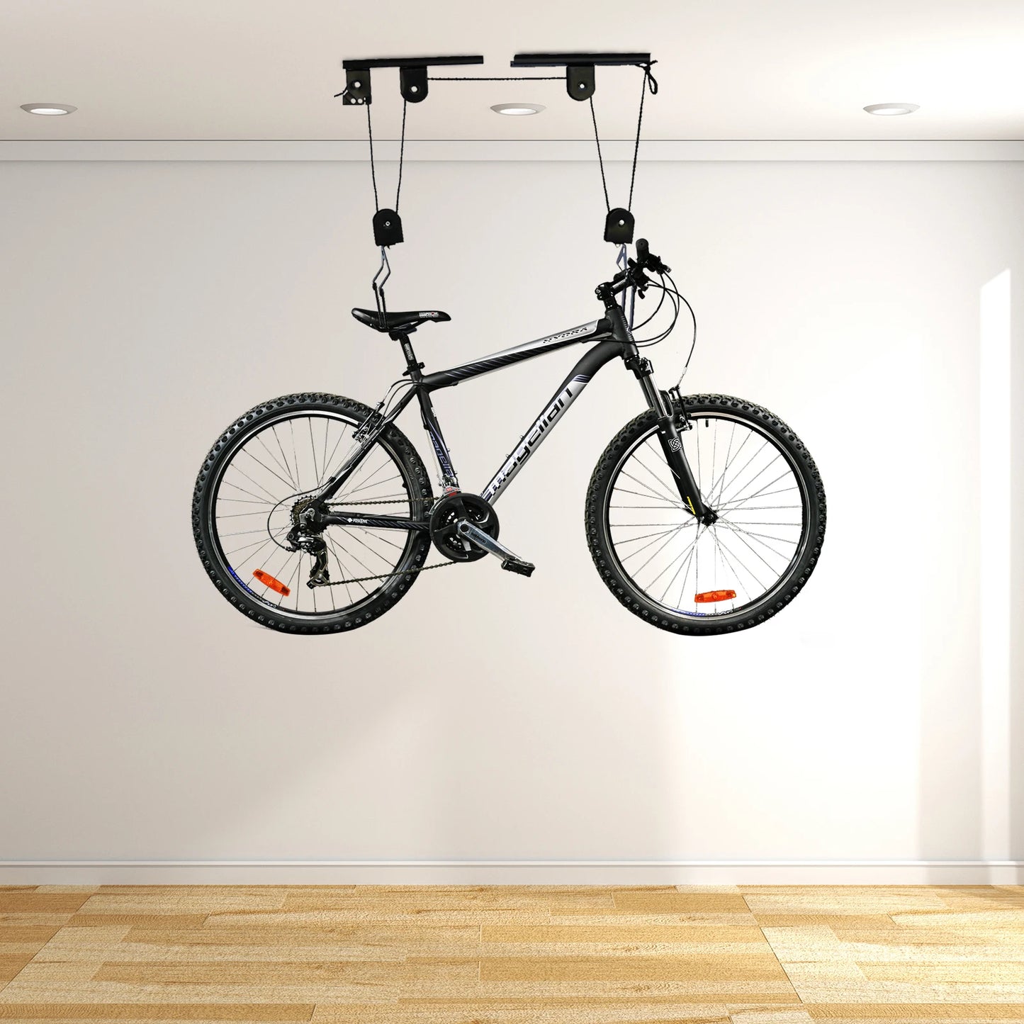 Garage Bike Hoist Mount with Pulley System