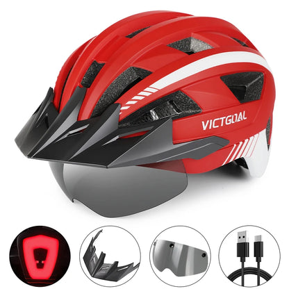 Bike Helmet With Rear LED Light for Men and Women