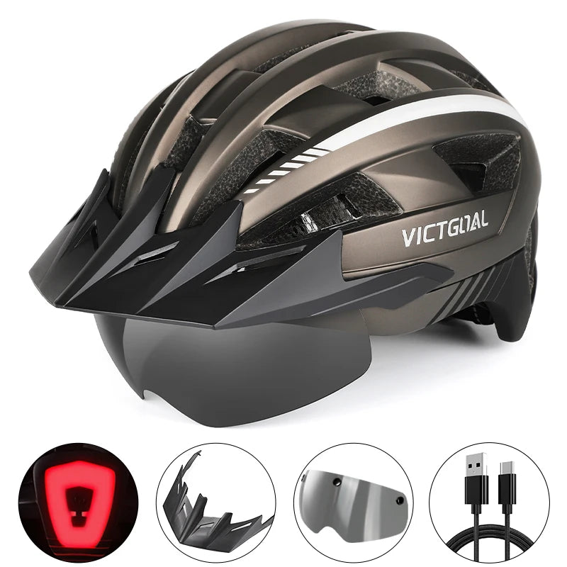 Bike Helmet With Rear LED Light for Men and Women