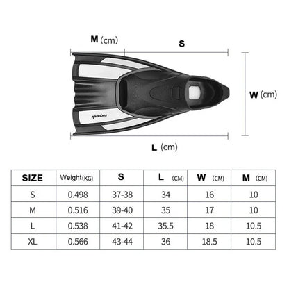 Rubber Swimming and Diving Fins