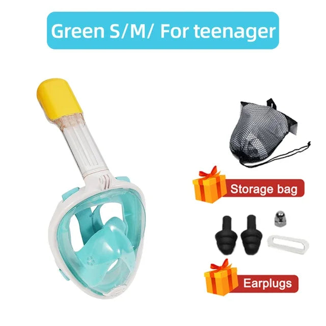 Kids Anti Fog Full Face Mask Set