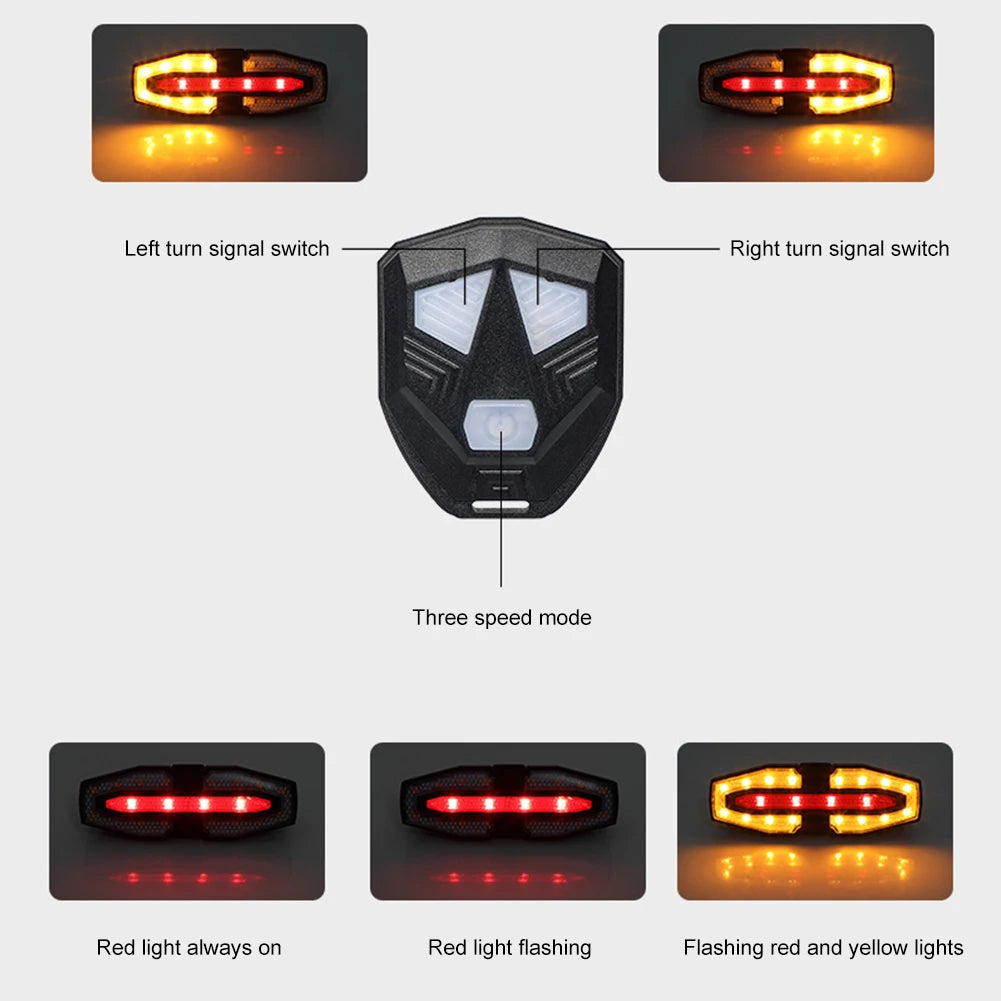 Rechargeable Tail Light with Turn Signals