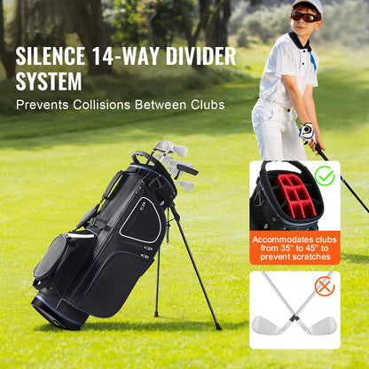 Golf Cart Bag with 14 Way Organizer Divider