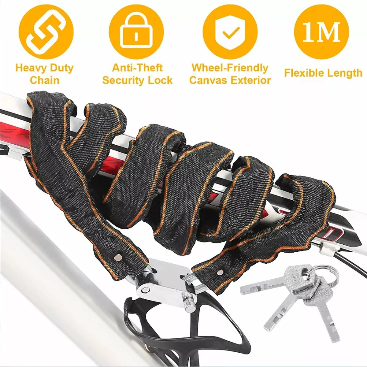 Bicycle Anti-theft Chain Padlock