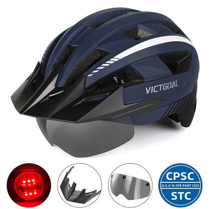 Bike Helmet With Rear LED Light for Men and Women