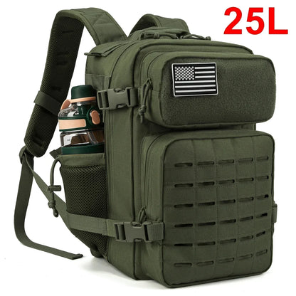 Tactical Backpack with Dual Cup Holder