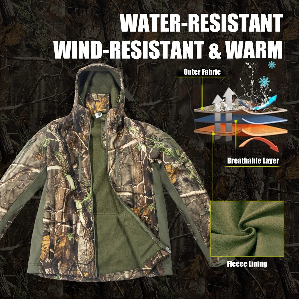 Fleece Lining Camouflage Hunting Clothes