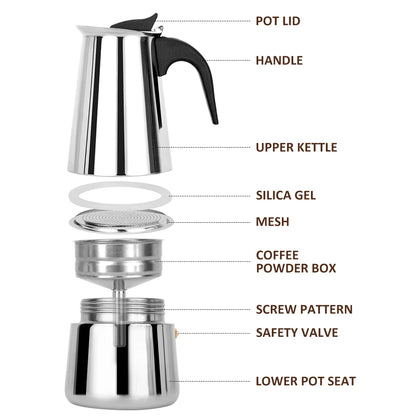 Stainless Steel Stovetop Coffee Maker