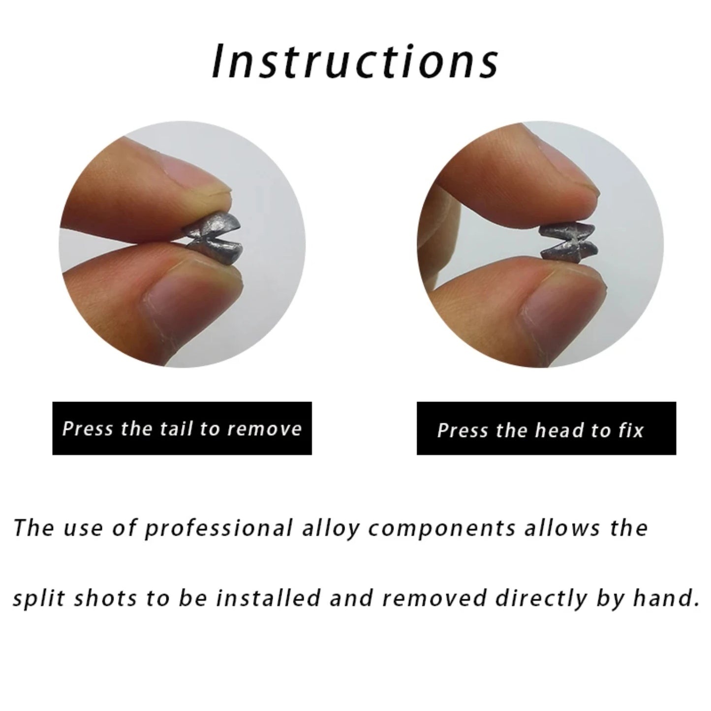 Assorted 50pcs Round Split Sinkers