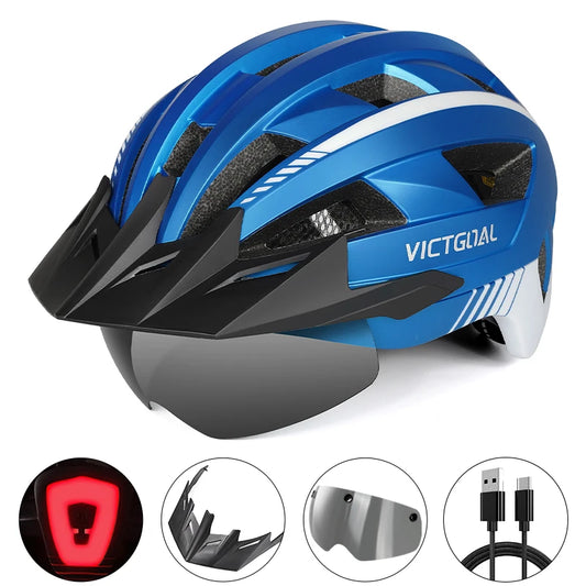 Bike Helmet With Rear LED Light for Men and Women