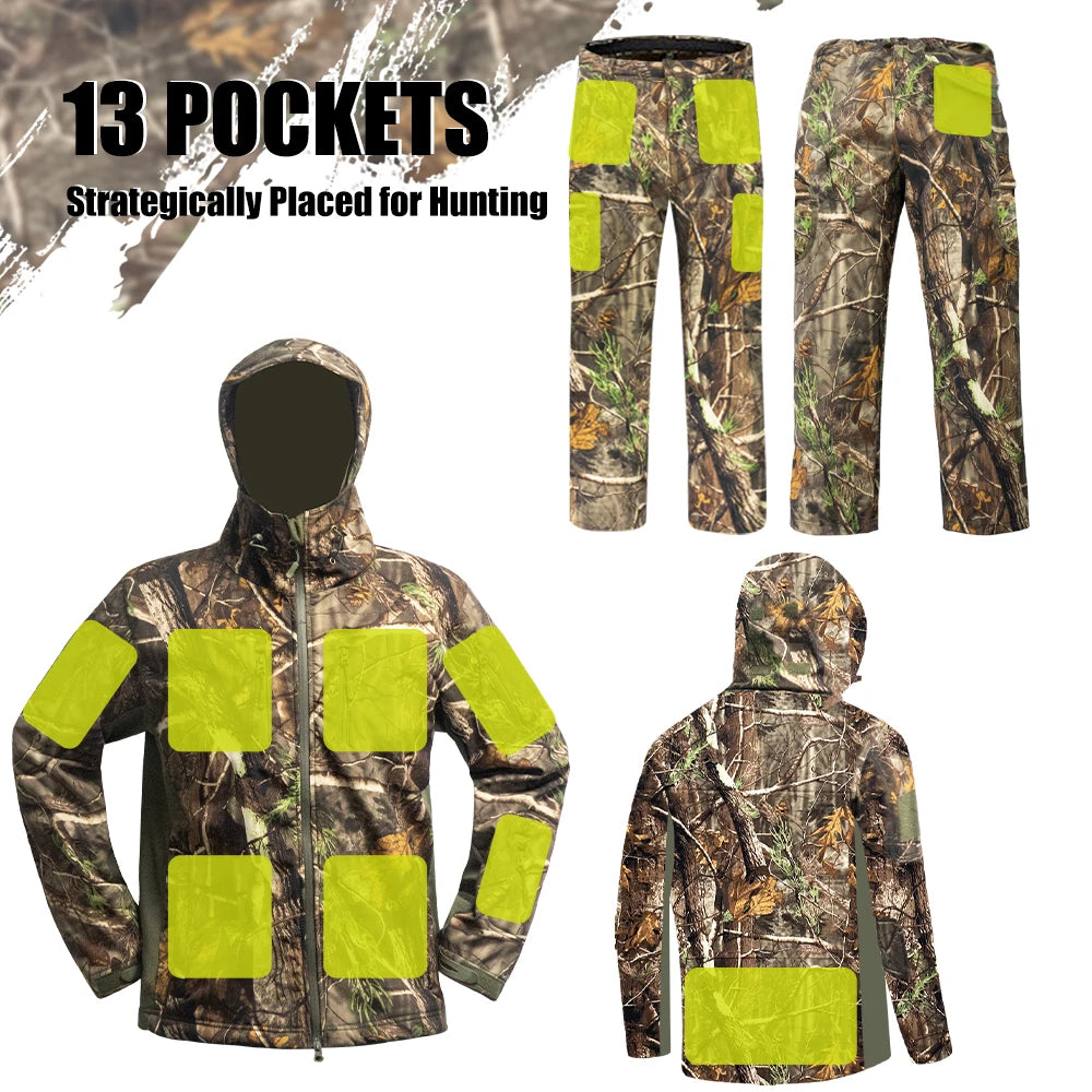 Fleece Lining Camouflage Hunting Clothes