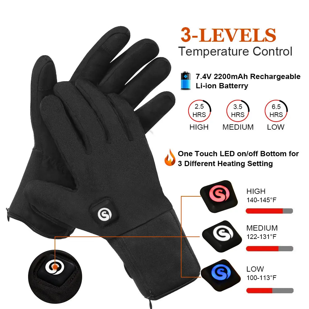Heated Gloves With Hand Warmer