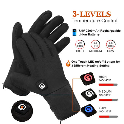 Heated Gloves With Hand Warmer