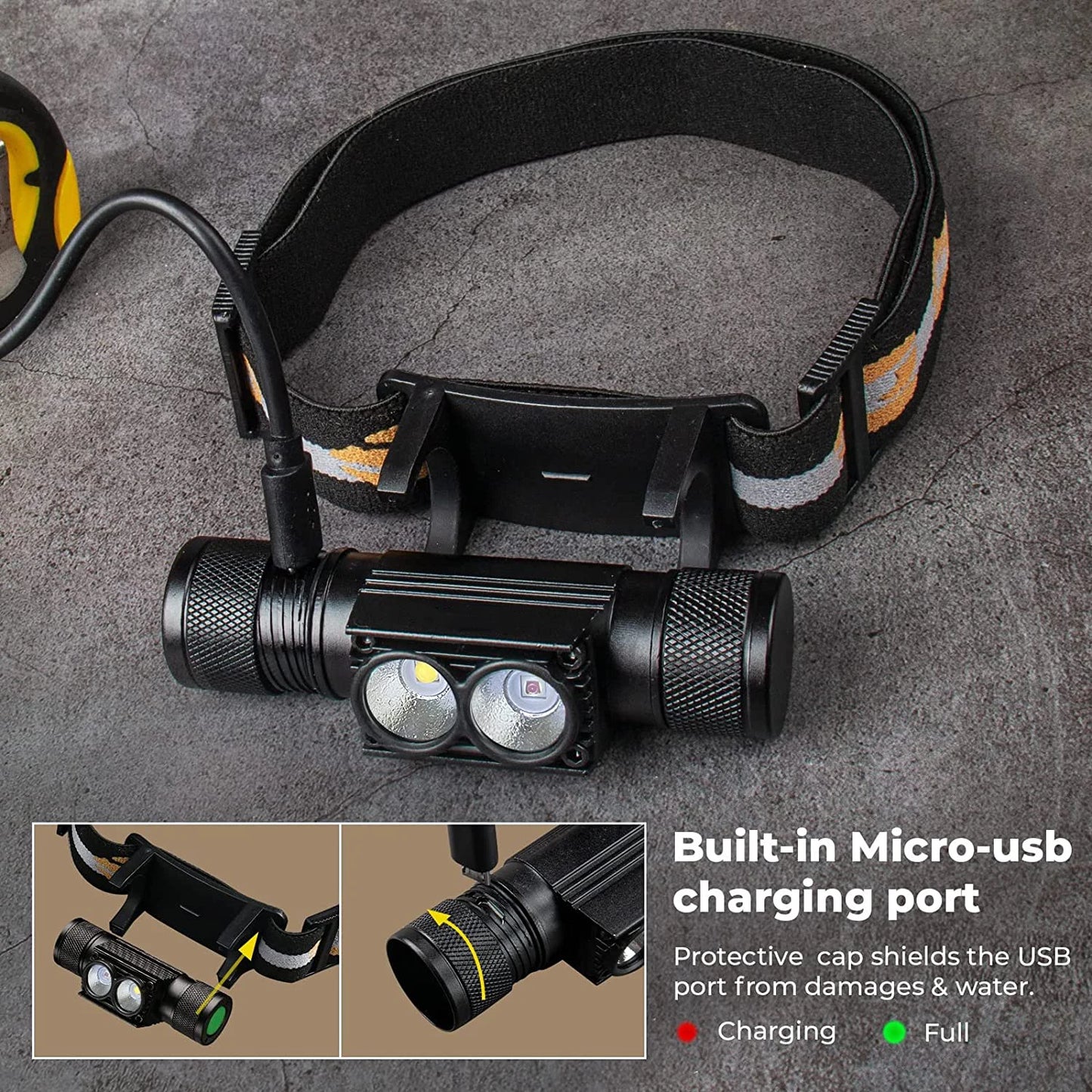 Rechargeable Headlamp Flashlight with Bright Light