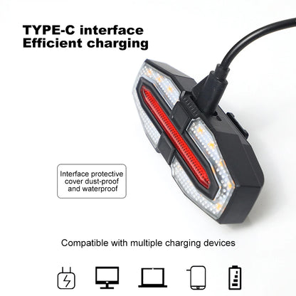 Rechargeable Tail Light with Turn Signals