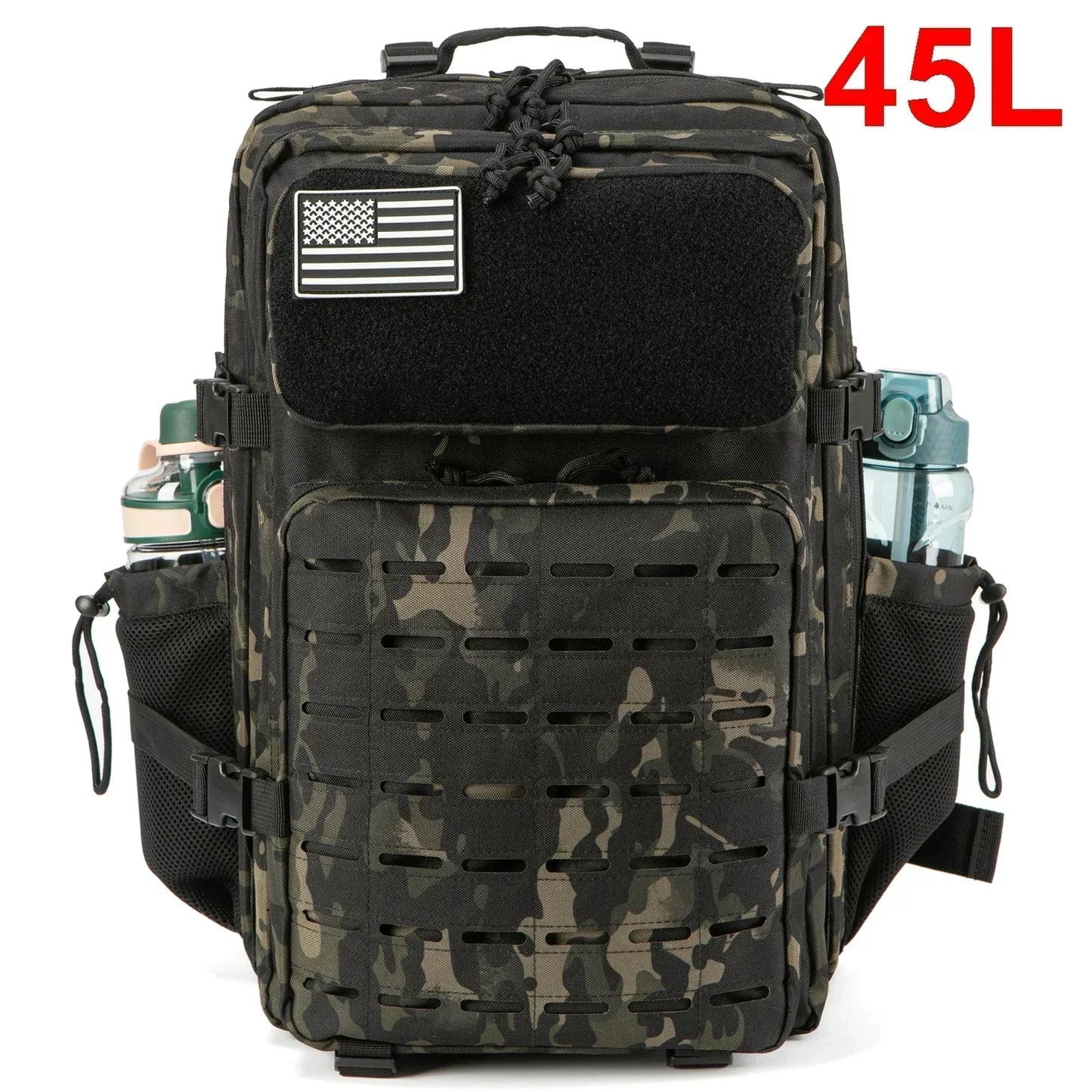 Tactical Backpack with Dual Cup Holder