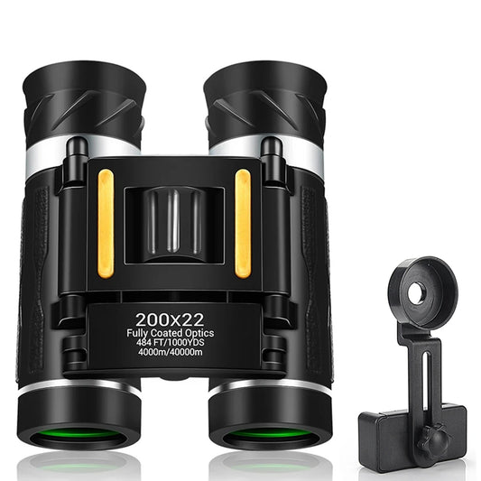 Long Range Mini Binoculars Long Range Telescope Outdoor Camping Professional 200x22 Mini Portable Zoom Hiking Survival Equipment