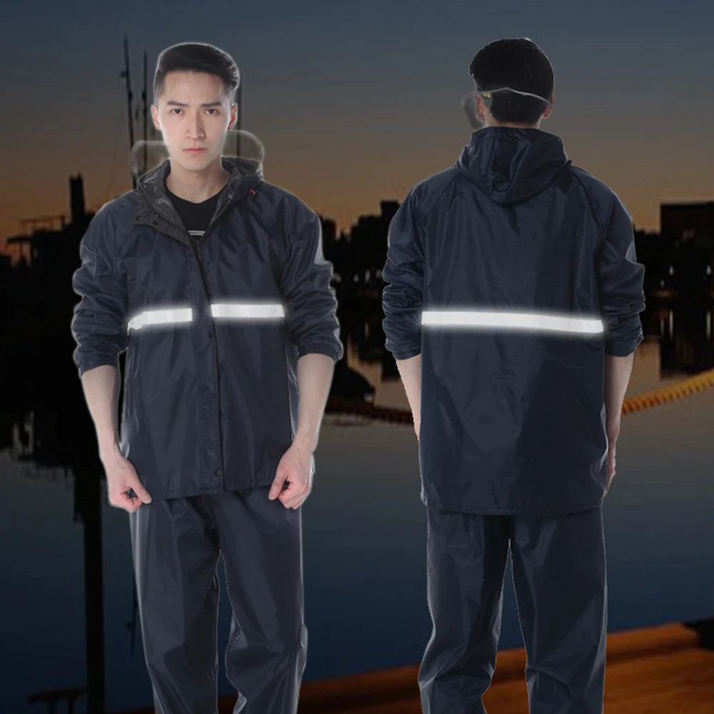 Reflective Split Raincoat and Rain pant Set