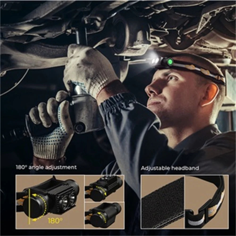 Rechargeable Headlamp Flashlight with Bright Light