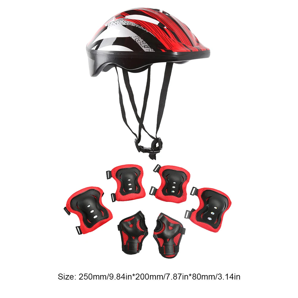 Kids Helmet with Pads Set