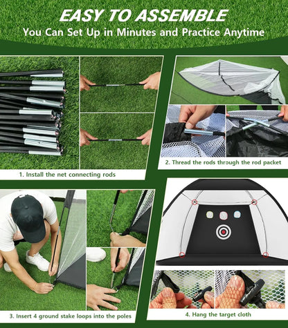 Practice Cage with Golf Mat