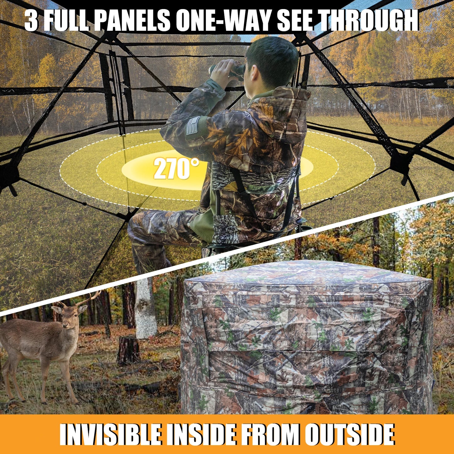 Pop up Ground Blind with Carrying Bag