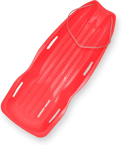 2 Pack Plastic Toboggan with Pull Rope