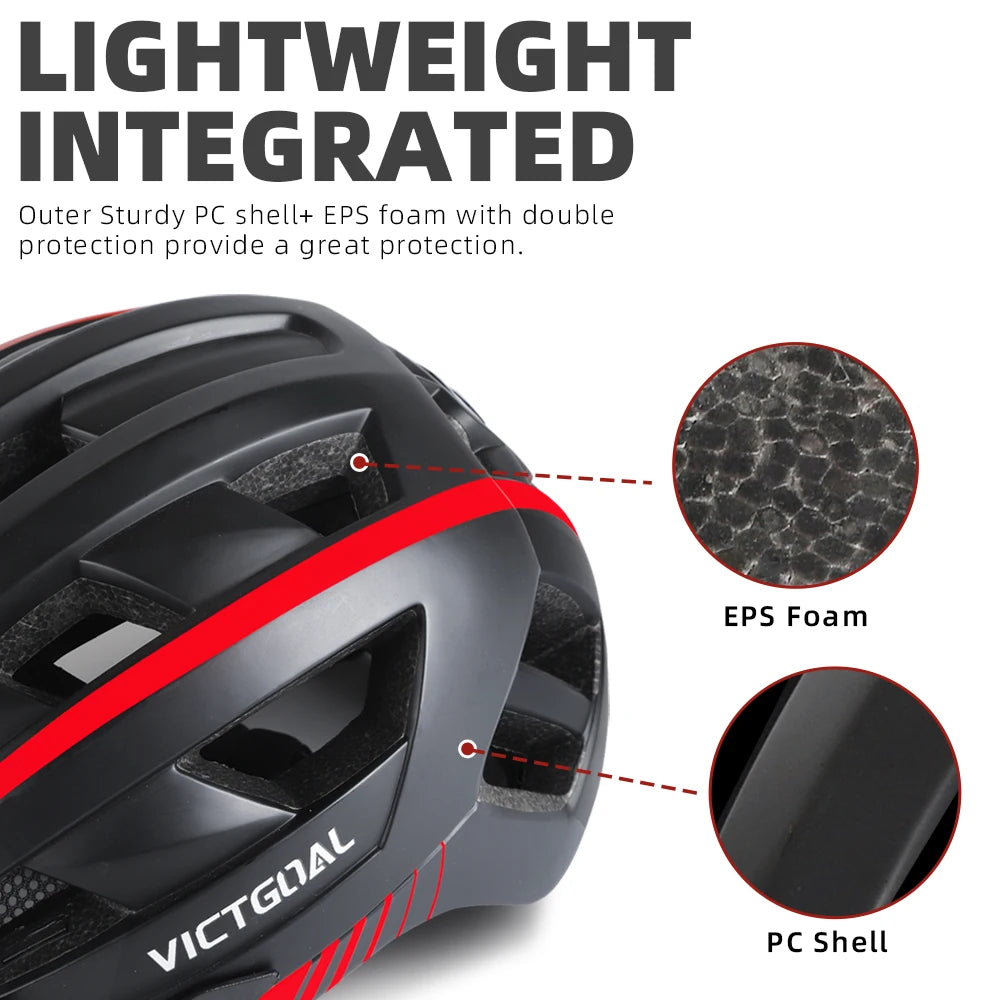 Bike Helmet With Rear LED Light for Men and Women