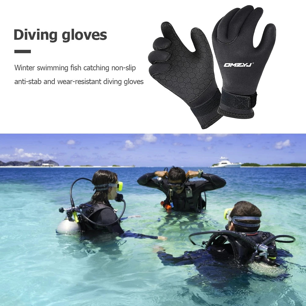 Five Finger Anti Slip Wetsuit Gloves