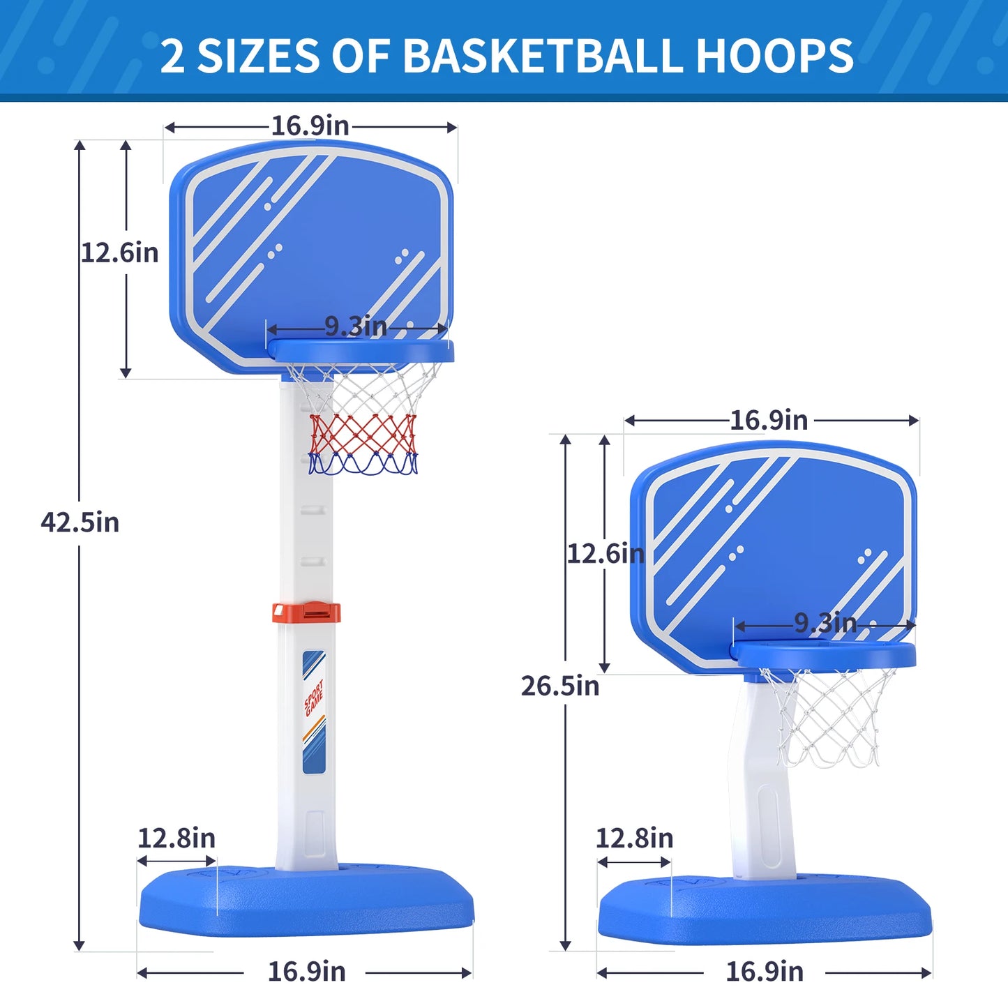 Adjustable Height Basketball Hoop