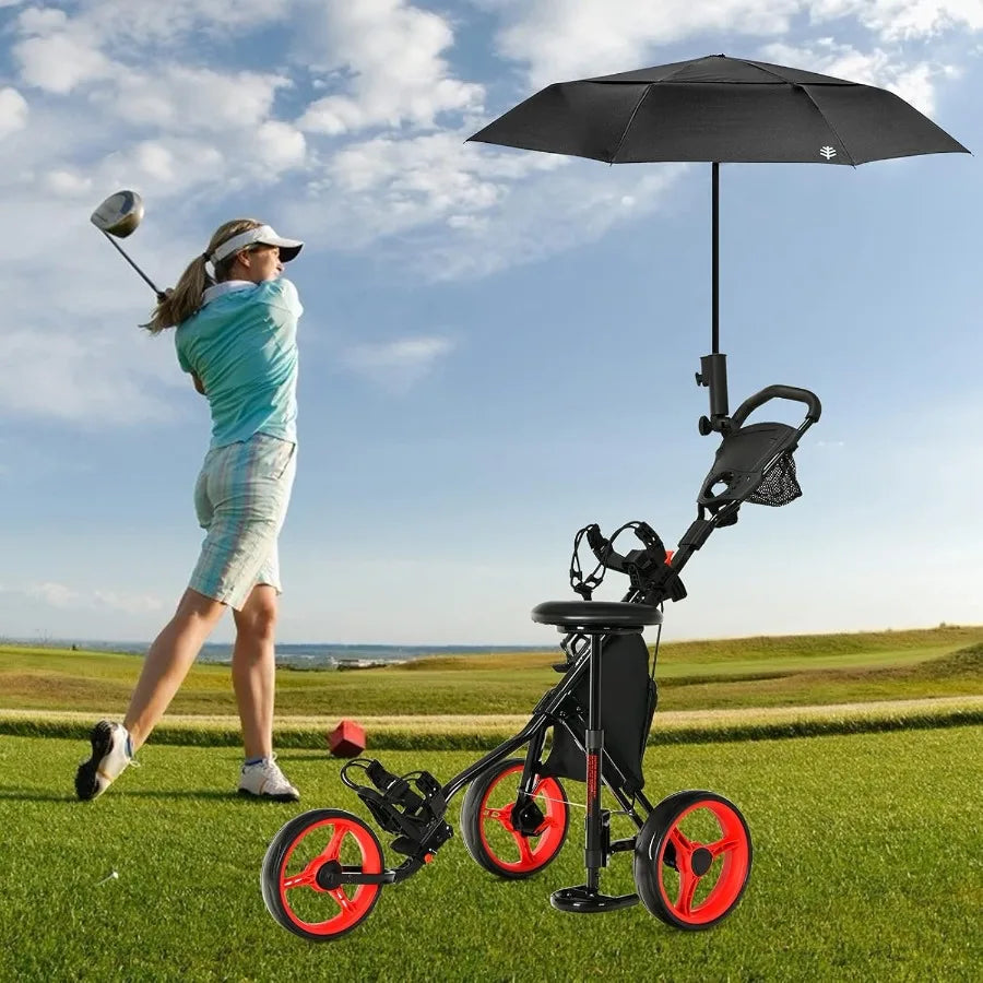 Foldable 3 Wheel Golf Caddy Cart