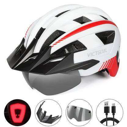 Bike Helmet With Rear LED Light for Men and Women