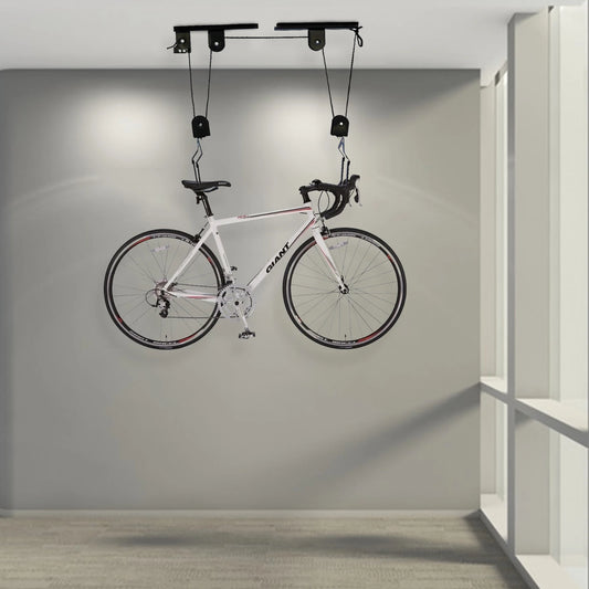 Garage Bike Hoist Mount with Pulley System