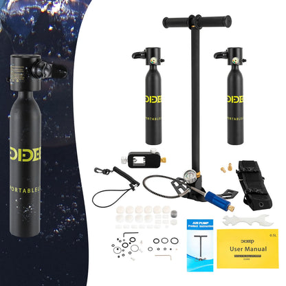 Mini Scuba Tank with Reusable Diving Tank Kit