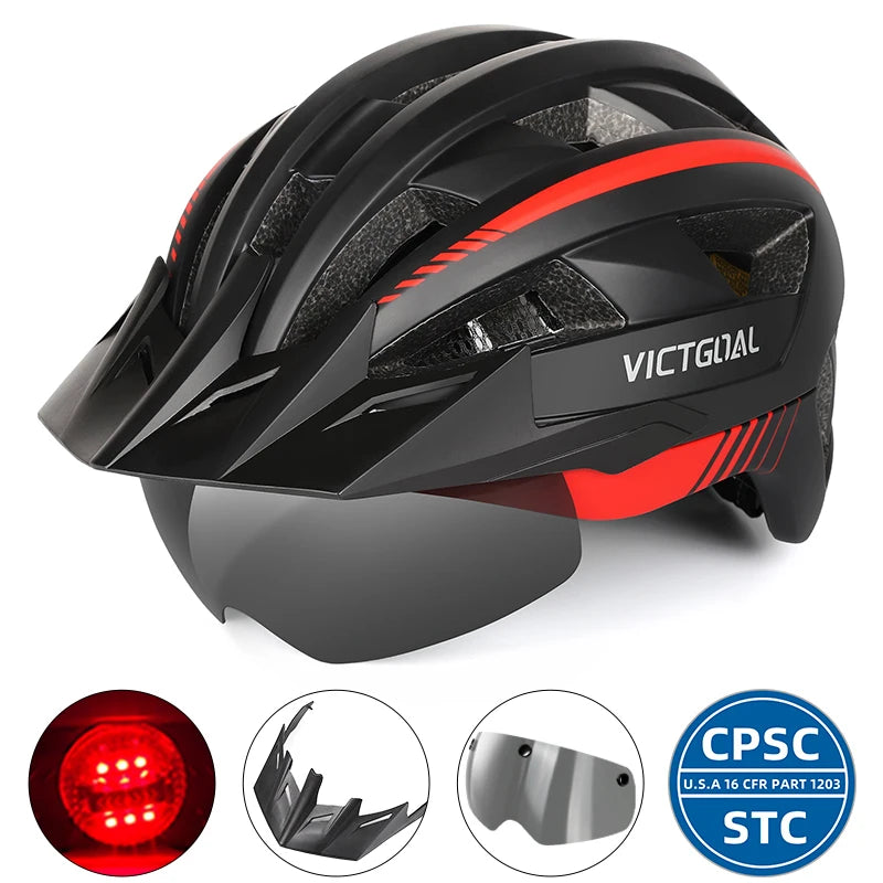 Bike Helmet With Rear LED Light for Men and Women