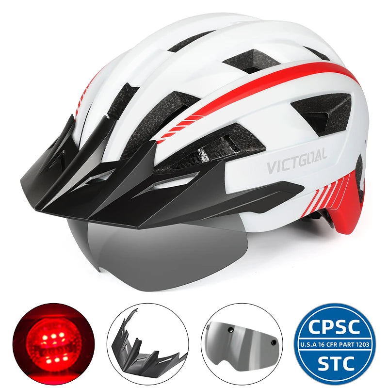 Bike Helmet With Rear LED Light for Men and Women