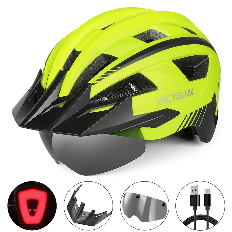 Bike Helmet With Rear LED Light for Men and Women