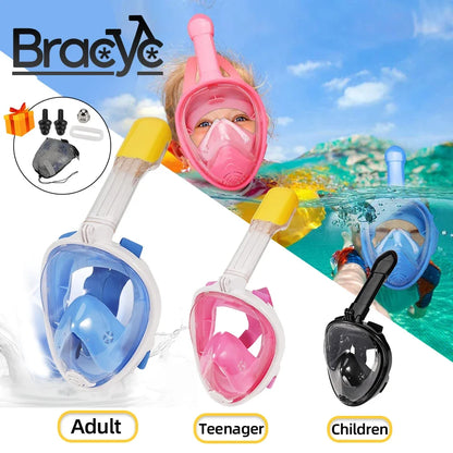 Kids Anti Fog Full Face Mask Set